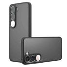 For vivo Y300 / V40 Lite IDN Armor Precise Hole PC Hybrid TPU Phone Case(Frosted Black) - 1