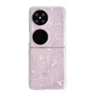 For Huawei Pocket 2 Pearlescent Shell Texture Phone Case(Pink) - 1