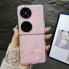 For Huawei P50 Pocket Pearlescent Shell Texture Phone Case(Pink) - 2