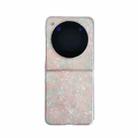 For ZTE nubia Flip Pearlescent Shell Texture Phone Case(Pink Green) - 1