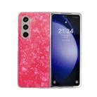For Samsung Galaxy Z Fold3 Pearlescent Shell Texture Phone Case(Red) - 1
