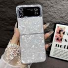 For Samsung Galaxy Z Flip3 / Flip4 Pearlescent Shell Texture Phone Case(White) - 2