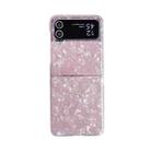 For Samsung Galaxy Z Flip3 / Flip4 Pearlescent Shell Texture Phone Case(Pink) - 1