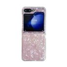 For Samsung Galaxy Z Flip5 Pearlescent Shell Texture Phone Case(Pink) - 1