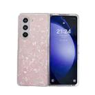 For Samsung Galaxy Z Fold Special Pearlescent Shell Texture Phone Case(Pink) - 1