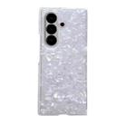 For Samsung Galaxy Z Fold7 5G Pearlescent Shell Texture Phone Case(White) - 1