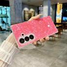 For Samsung Galaxy Z Fold7 5G Pearlescent Shell Texture Phone Case(Pink) - 3