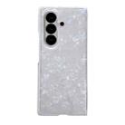 For Samsung Galaxy Z Fold7 5G Pearlescent Shell Texture Phone Case(Beige) - 1