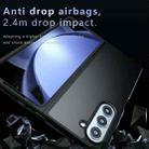 For Samsung Galaxy Z Fold5 Armor Big Pore PC Hybrid TPU Phone Case(Frosted Black) - 3