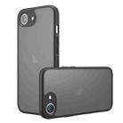 For iPhone SE 2024 Armor Precise Hole PC Hybrid TPU Phone Case(Frosted Black) - 1