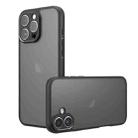 For iPhone 16 Pro Armor Precise Hole PC Hybrid TPU Phone Case(Frosted Black) - 1