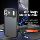 For iPhone 17 Pro Max Armor Precise Hole PC Hybrid TPU Phone Case(Frosted Black) - 2