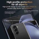 For Samsung Galaxy Z Fold6 Electroplated Frame Folding PU Phone Case(Black) - 2