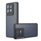 For Motorola Edge 50 Pro Armor Precise Hole PC Hybrid TPU Phone Case(Frosted Black) - 1