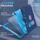 For iPad Air 11 2024 Contrast Color Silicone Acrylic PC Tablet Case with Holder(Navy Blue) - 3