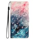 For iPhone 16 3D Pattern Leather Phone Case(3D Pink Blue Marble) - 2