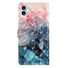 For iPhone 16 3D Pattern Leather Phone Case(3D Pink Blue Marble) - 3