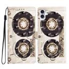 For iPhone 16 3D Pattern Leather Phone Case(Tape) - 1