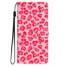 For iPhone 16 Plus 3D Pattern Leather Phone Case(Pink Leopard Print) - 2