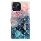 For iPhone 16 Pro 3D Pattern Leather Phone Case(3D Pink Blue Marble) - 3