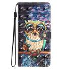 For iPhone 16 Pro 3D Pattern Leather Phone Case(Big-eyed owl) - 2