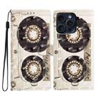 For iPhone 16 Pro Max 3D Pattern Leather Phone Case(Tape) - 1