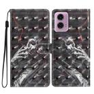 For Motorola Moto G24 3D Pattern Leather Phone Case(Skull) - 1