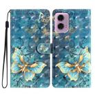 For Motorola Moto G34 3D Pattern Leather Phone Case(3D Butterfly) - 1