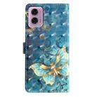 For Motorola Moto G34 3D Pattern Leather Phone Case(3D Butterfly) - 3