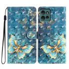 For Motorola Edge 50 3D Pattern Leather Phone Case(3D Butterfly) - 1