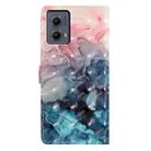 For Motorola Edge 2024 3D Pattern Leather Phone Case(3D Pink Blue Marble) - 3