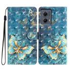 For Motorola Edge 2024 3D Pattern Leather Phone Case(3D Butterfly) - 1