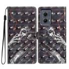 For Motorola Edge 2024 3D Pattern Leather Phone Case(Skull) - 1