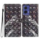 For Motorola Moto G85 3D Pattern Leather Phone Case(Skull) - 1