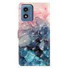 For Motorola Moto G Play 2024 3D Pattern Leather Phone Case(3D Pink Blue Marble) - 3