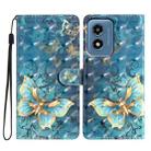 For Motorola Moto G Play 2024 3D Pattern Leather Phone Case(3D Butterfly) - 1