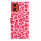 For Motorola Moto G Stylus 5G 2024 3D Pattern Leather Phone Case(Pink Leopard Print) - 3