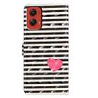 For Motorola Moto G Stylus 5G 2024 3D Pattern Leather Phone Case(Striped Heart) - 3