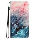 For Motorola Moto G35 3D Pattern Leather Phone Case(3D Pink Blue Marble) - 2