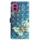 For Motorola Moto G55 3D Pattern Leather Phone Case(3D Butterfly) - 3