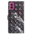 For Motorola Moto G55 3D Pattern Leather Phone Case(Skull) - 3