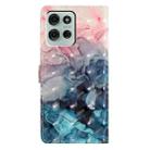 For Motorola Moto G75 5G 3D Pattern Leather Phone Case(3D Pink Blue Marble) - 3