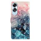 For OPPO A60 3D Pattern Leather Phone Case(3D Pink Blue Marble) - 3