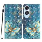 For OPPO A60 3D Pattern Leather Phone Case(3D Butterfly) - 1