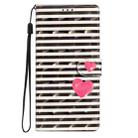 For OPPO A60 3D Pattern Leather Phone Case(Striped Heart) - 2