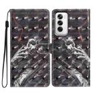 For OPPO Reno12 Global 3D Pattern Leather Phone Case(Skull) - 1