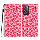 For OPPO Reno12 Pro Global 3D Pattern Leather Phone Case(Pink Leopard Print) - 1