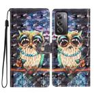 For OPPO Reno12 Pro Global 3D Pattern Leather Phone Case(Big-eyed owl) - 1