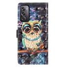 For OPPO Reno12 Pro Global 3D Pattern Leather Phone Case(Big-eyed owl) - 3