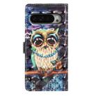 For Google Pixel 9 Pro XL 3D Pattern Leather Phone Case(Big-eyed owl) - 3